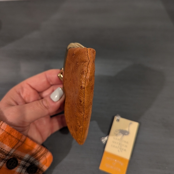 Vintage ostrich leather coin purse - Picture 6 of 11